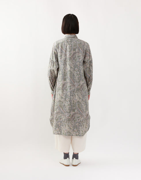 Linen paisley shirtdress